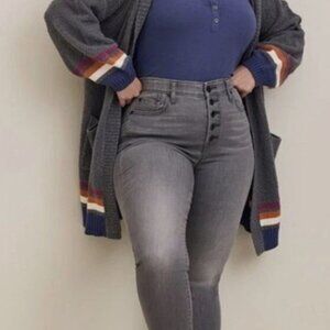 Torrid Comfy Oversized Knit Boho Autumn Hooded Open Front Cardigan Sweater 3X